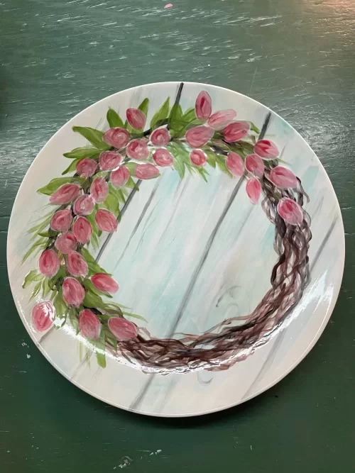 Spring Wreath Platter